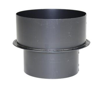 Verloop Ø80 naar Ø111 – Enkelwandig geblauwd staal