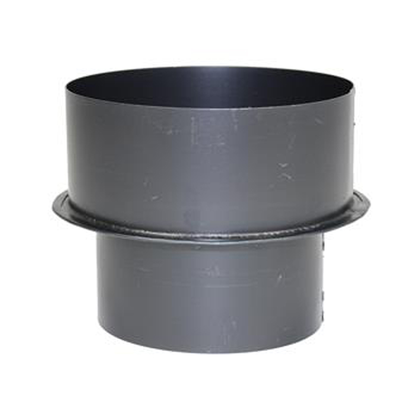 Verloop Ø100 naar Ø150 – Enkelwandig geblauwd staal