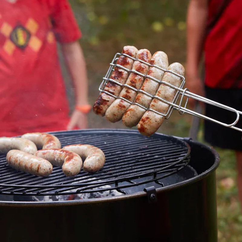 Barbecook worstenklem uit chroom en hout 51cm - Afbeelding 6