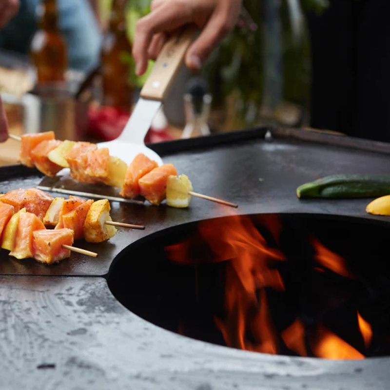 Barbecook Nestor Original houtbarbecue uit corten staal 92x82x101cm - Afbeelding 6