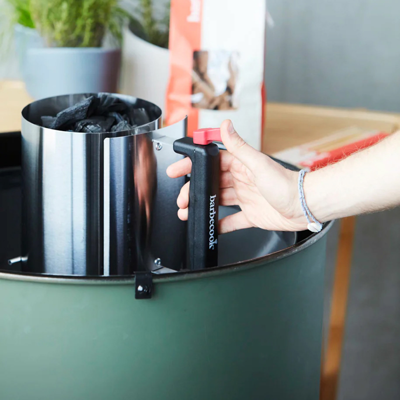 Barbecook houtskoolstarter met safe-drop uit rvs - Afbeelding 2