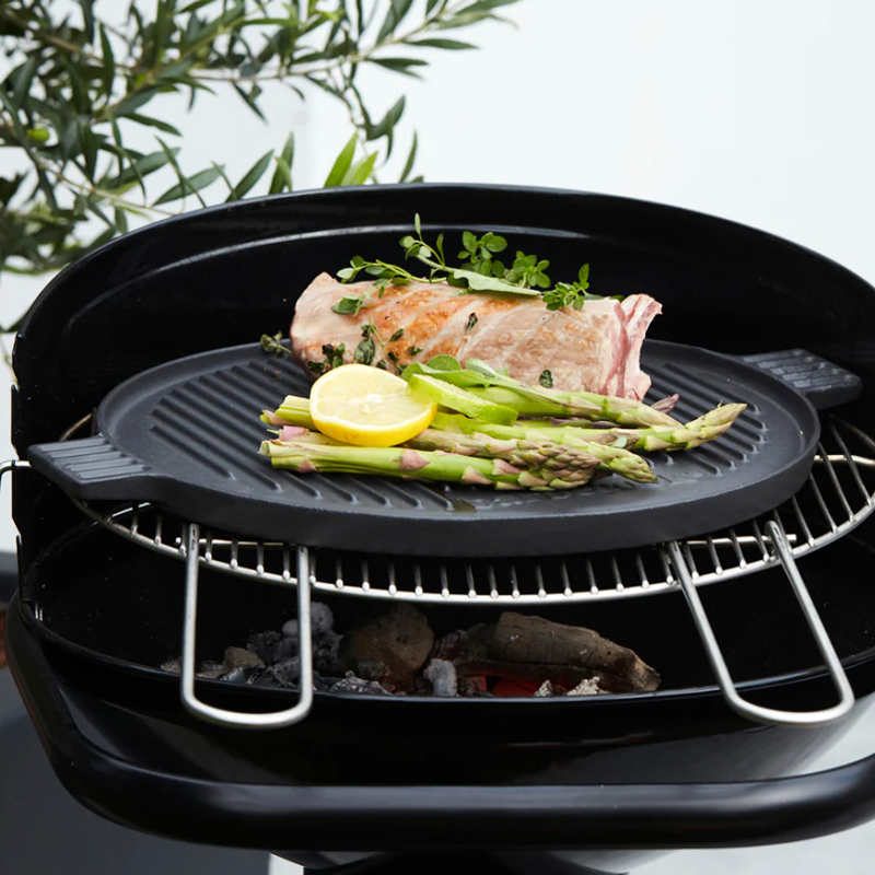 Barbecook houtskoolbarbecue contactplaat uit geëmailleerd gietijzer - Afbeelding 2