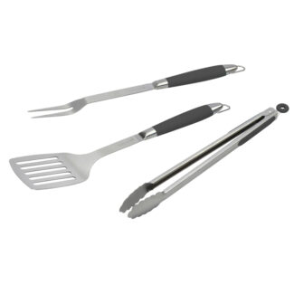 Barbecook Black Pepper set van spatel, vork en tang
