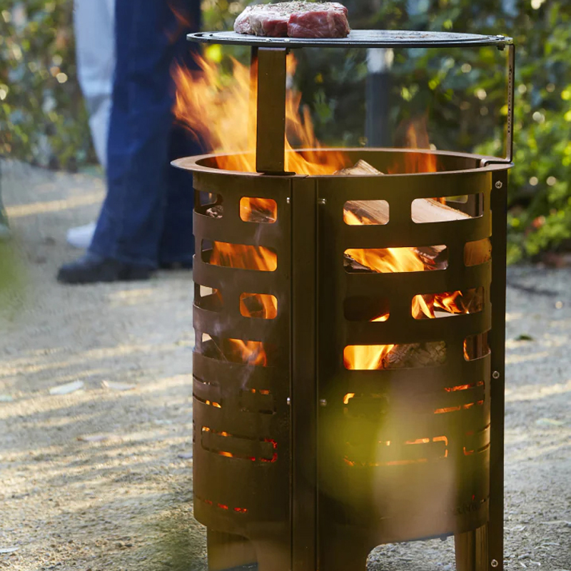 Barbecook Jules vuurkorf met asopvangbak voorgeroest cortenstaal 43x56cm - Afbeelding 2