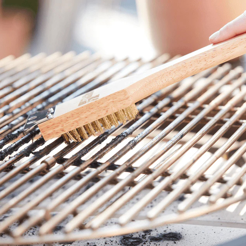 Barbecook stalen borstel uit koper, hout en rvs - Afbeelding 4