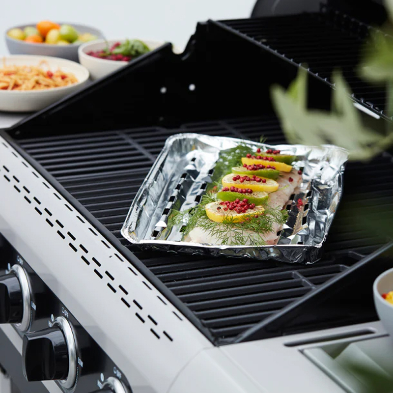 Barbecook set van 5 wegwerp rechthoekige barbecueschalen uit aluminium - Afbeelding 6