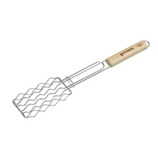 Barbecook worstenklem uit chroom en hout 51cm