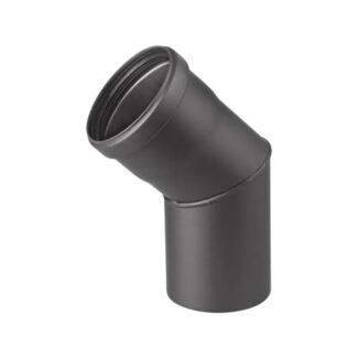 Bocht Ø100 mm – 45° – Pelletkachelafvoer – Zwart staal