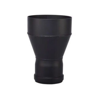 Verloop 100/130 – Pelletkachelafvoer – Zwart staal