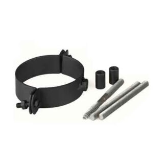 Muurbeugel Ø80 mm – Pelletkachelafvoer – Zwart staal