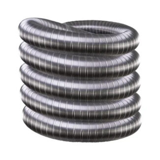 Dubbellaags flexibel rvs 150 mm 10 meter