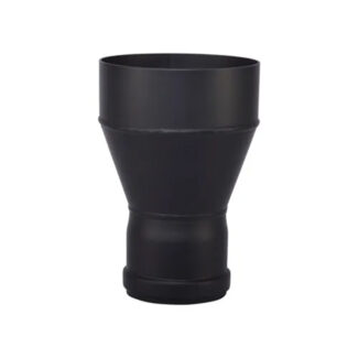 Verloop 100/150 – Pelletkachelafvoer – Zwart staal