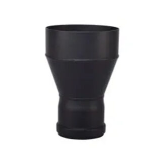 Verloop 80/150 – Pelletkachelafvoer – Zwart staal