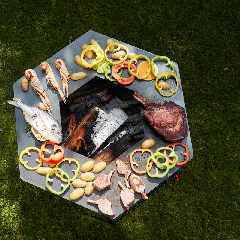 Barbecook Rila vuurkorf en barbecue uit staal 80x75x71cm - Afbeelding 7